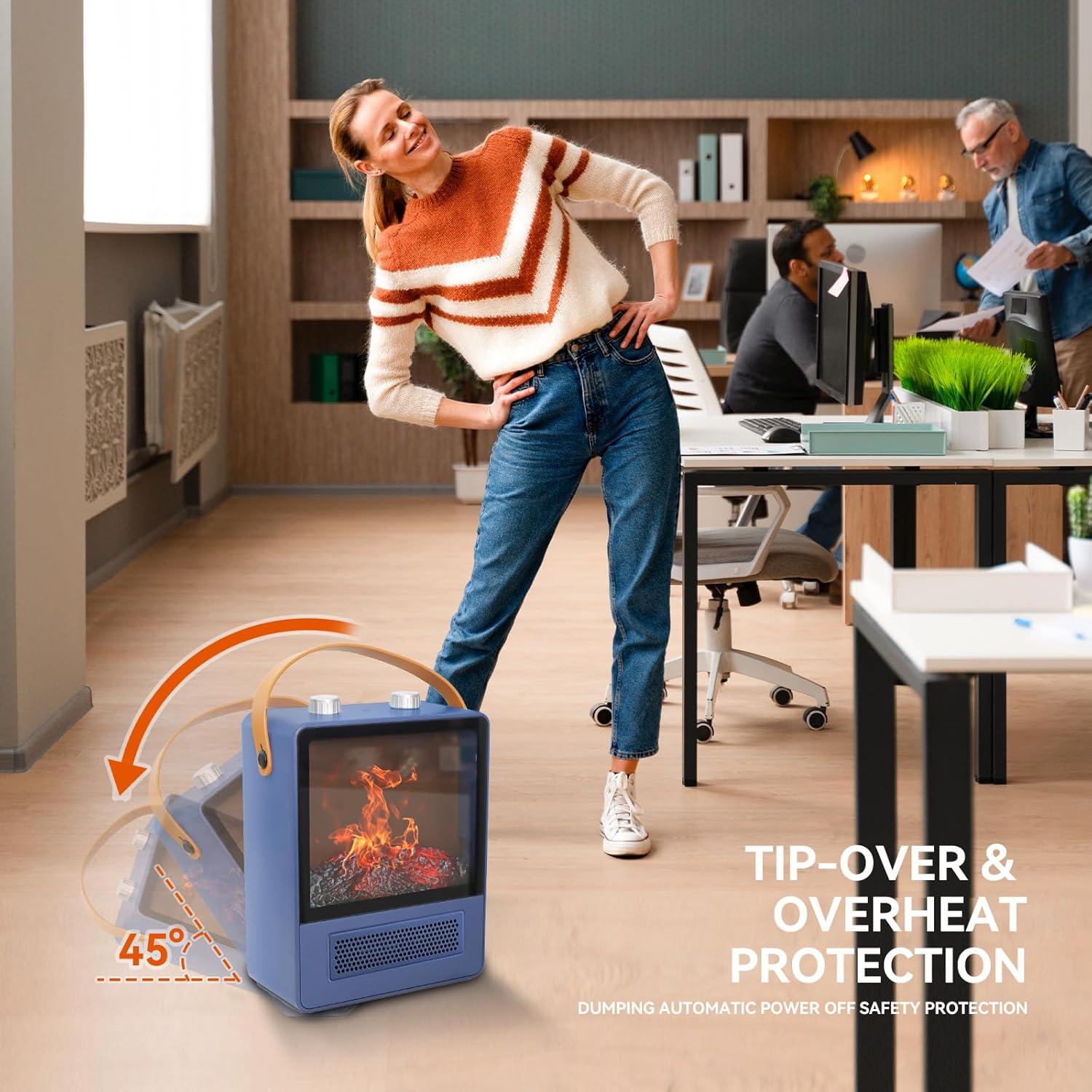 our ‍Take on TEMPWARE's Cozy, Safe & Stylish Electric Fireplace Heater